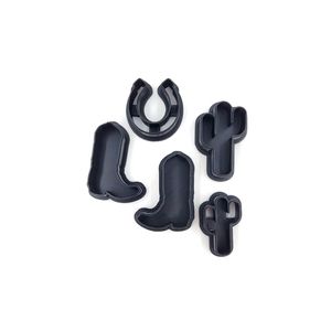 Polymer Clay Cutters Western Boots Horseshoe Cactus